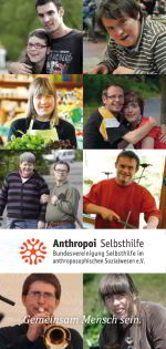 Titelseite des Infoflyers von Anthropoi Selbsthilfe Herbst 2014