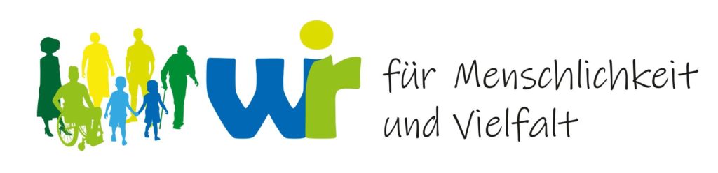 Logo der Aktion " Wir für Menschlichkeit und Vielfalt"