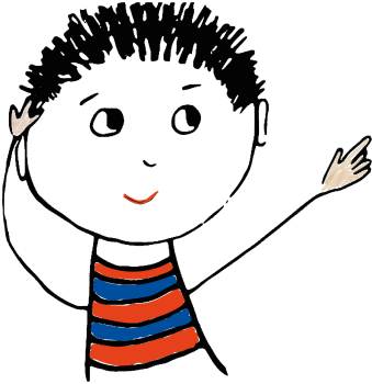 Grafik zeigt eine Strichfigur, die mit der Hand auf etwas zeigt